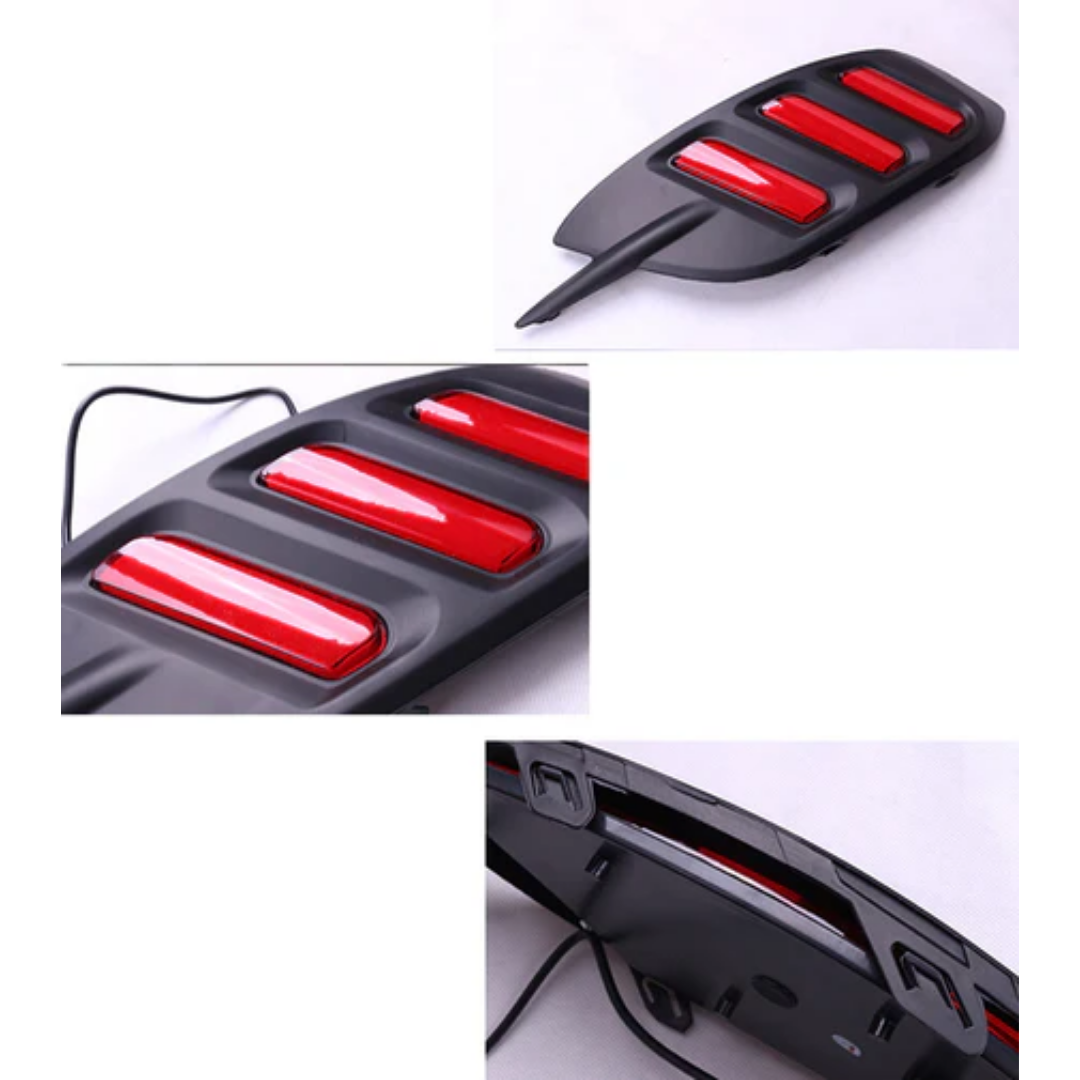 Honda Civic 2016–2021 Mustang Style Rear Bumper Running Brake LED Lights