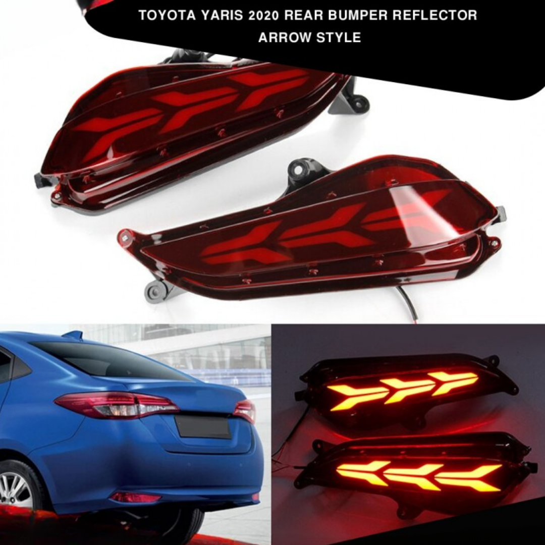 Toyota Yaris 2020 Rear Bumper Arrow Style LED Reflector Lights