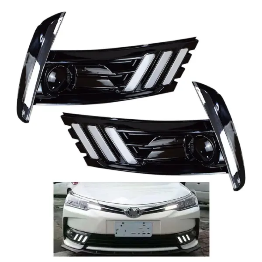 Toyota Corolla 2017–2019 Mustang Style LED Fog Lamp Covers