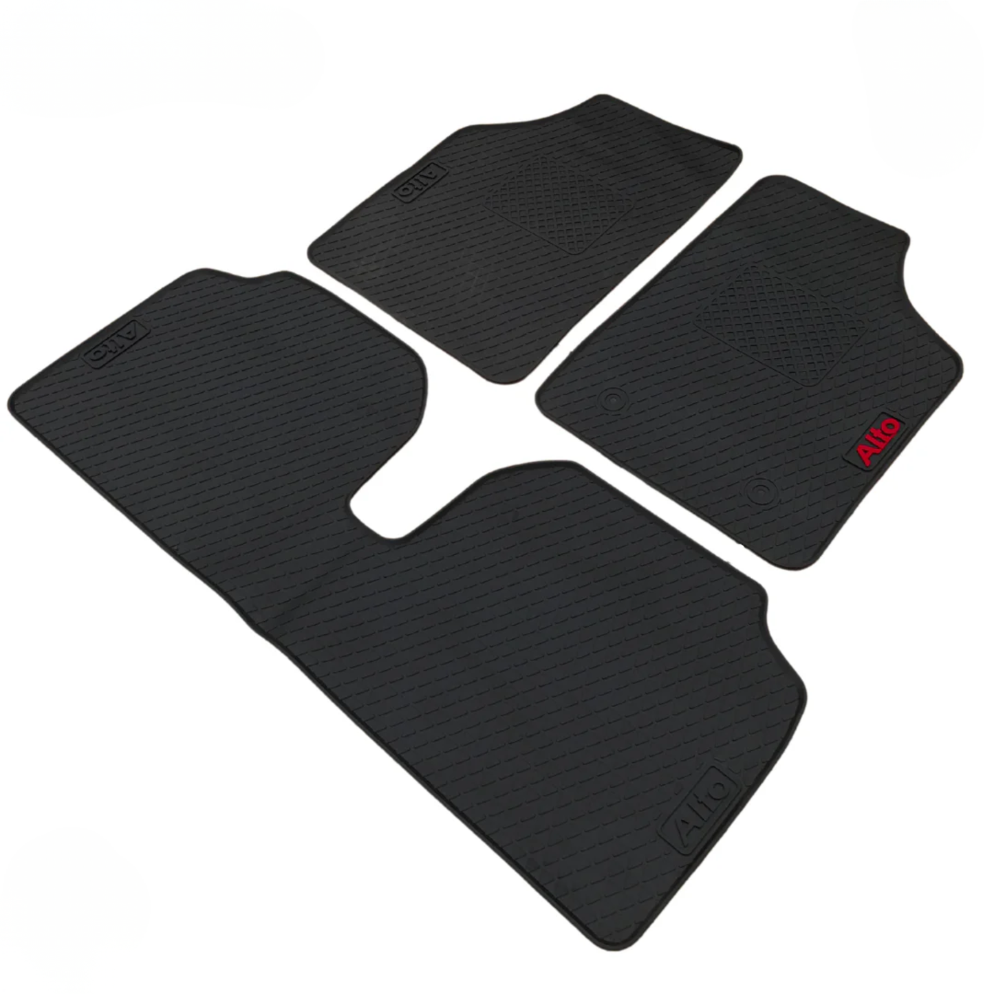 Suzuki Alto 2019–2024 Latex Imported Rubber Floor Mats Black