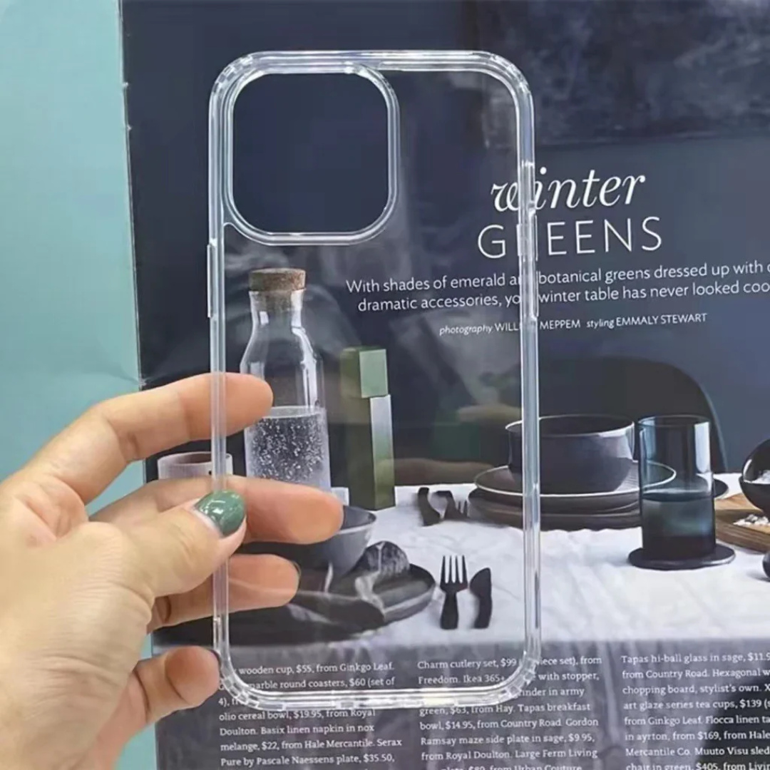 Eouro Transparent Soft Jelly Back Cover for iPhone