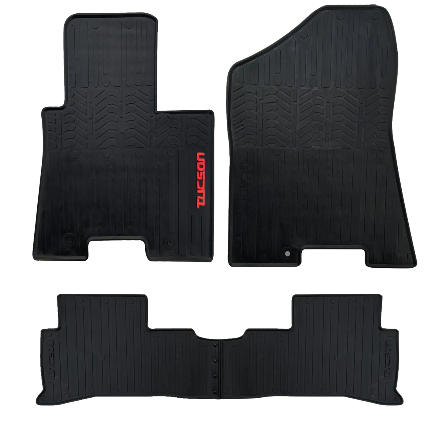 Hyundai Tucson 2021–2025 Latex Imported Rubber Floor Mats Black