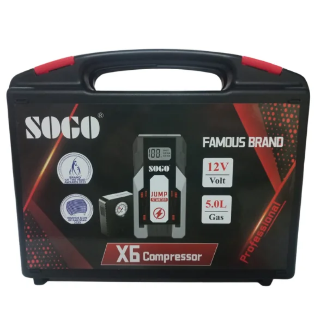 SOGO X6 Powerbank Jump Starter with Air Pump Compressor