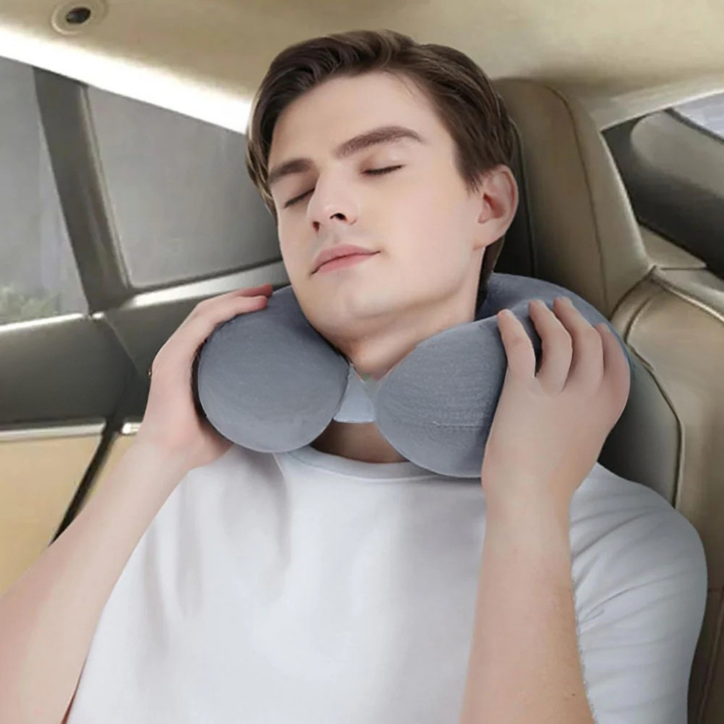 U-Shaped Velvet Neck Support Pillow – Multicolour | Travel, Car, Home & Office Comfort