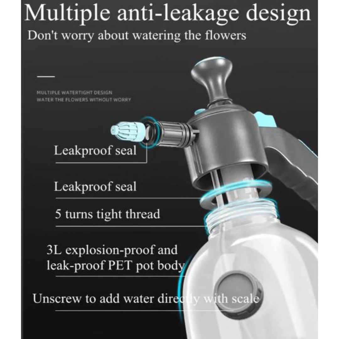 2 Litre Portable Water Spraying Bottle – Adjustable Pressure Nozzle