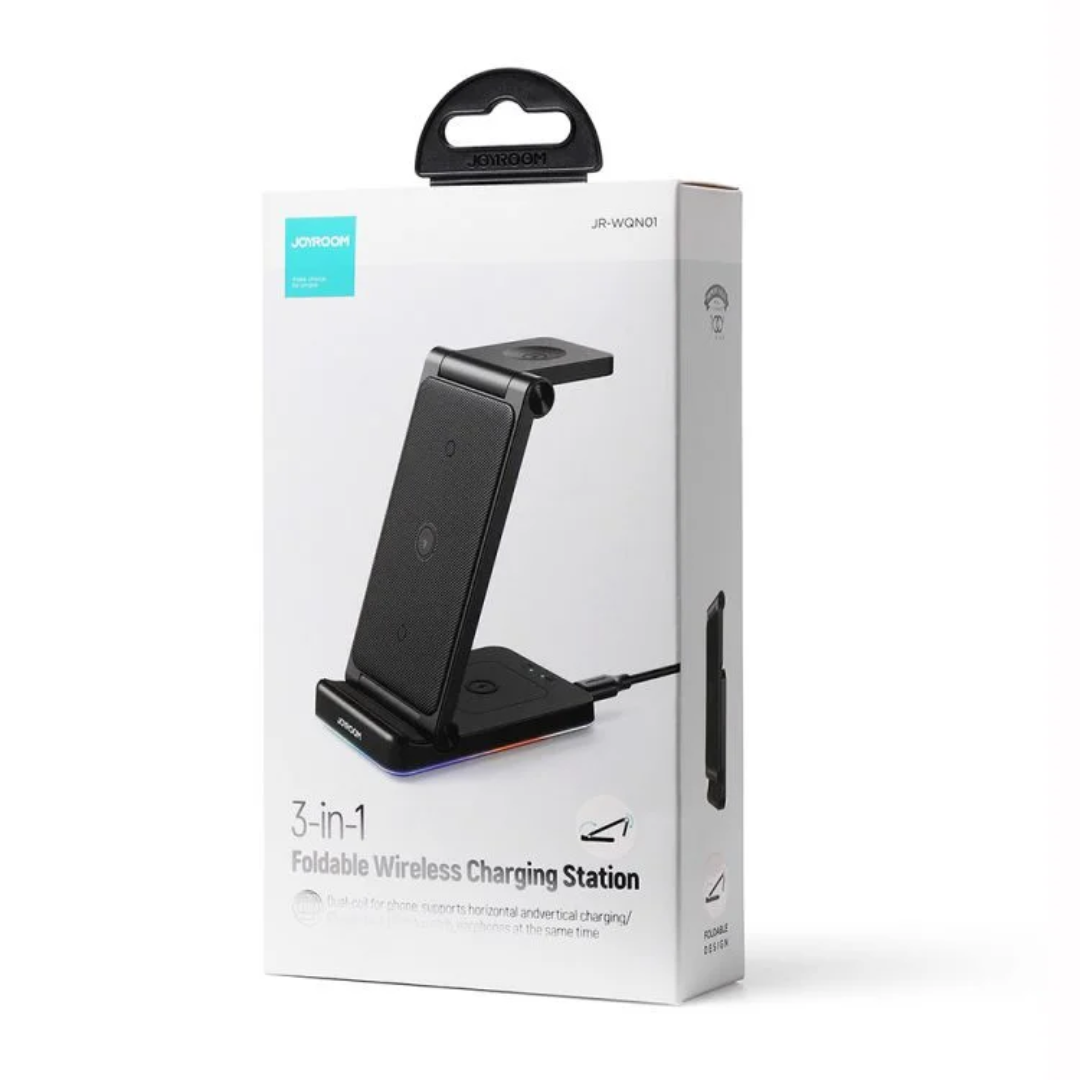 Joyroom JR-WQN01 15W 3-in-1 Foldable Wireless Charging Station