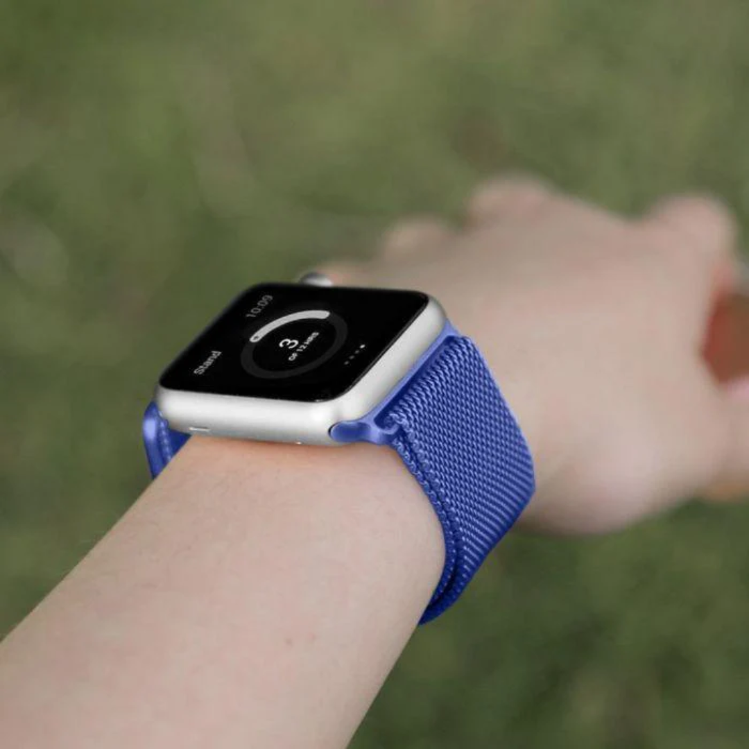 Blue Milanese Stainless Steel Loop Band – Apple Watch (All Models)