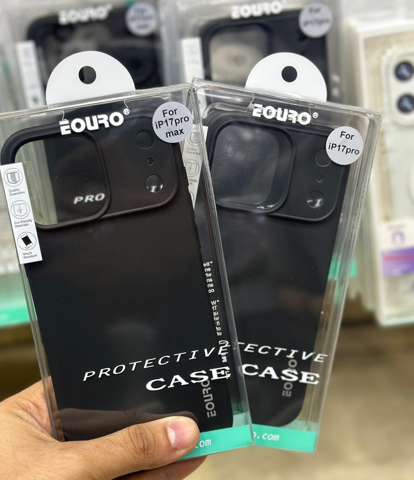 Eouro Black Sleek Protective Back Cover for iPhone