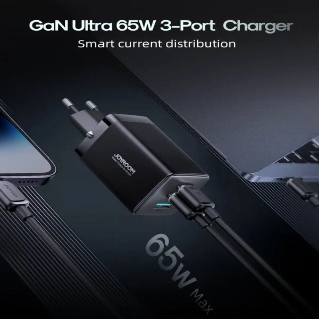 Joyroom JR‑TCG01 65W GaN Ultra Fast Charger + 100W USB‑C Cable