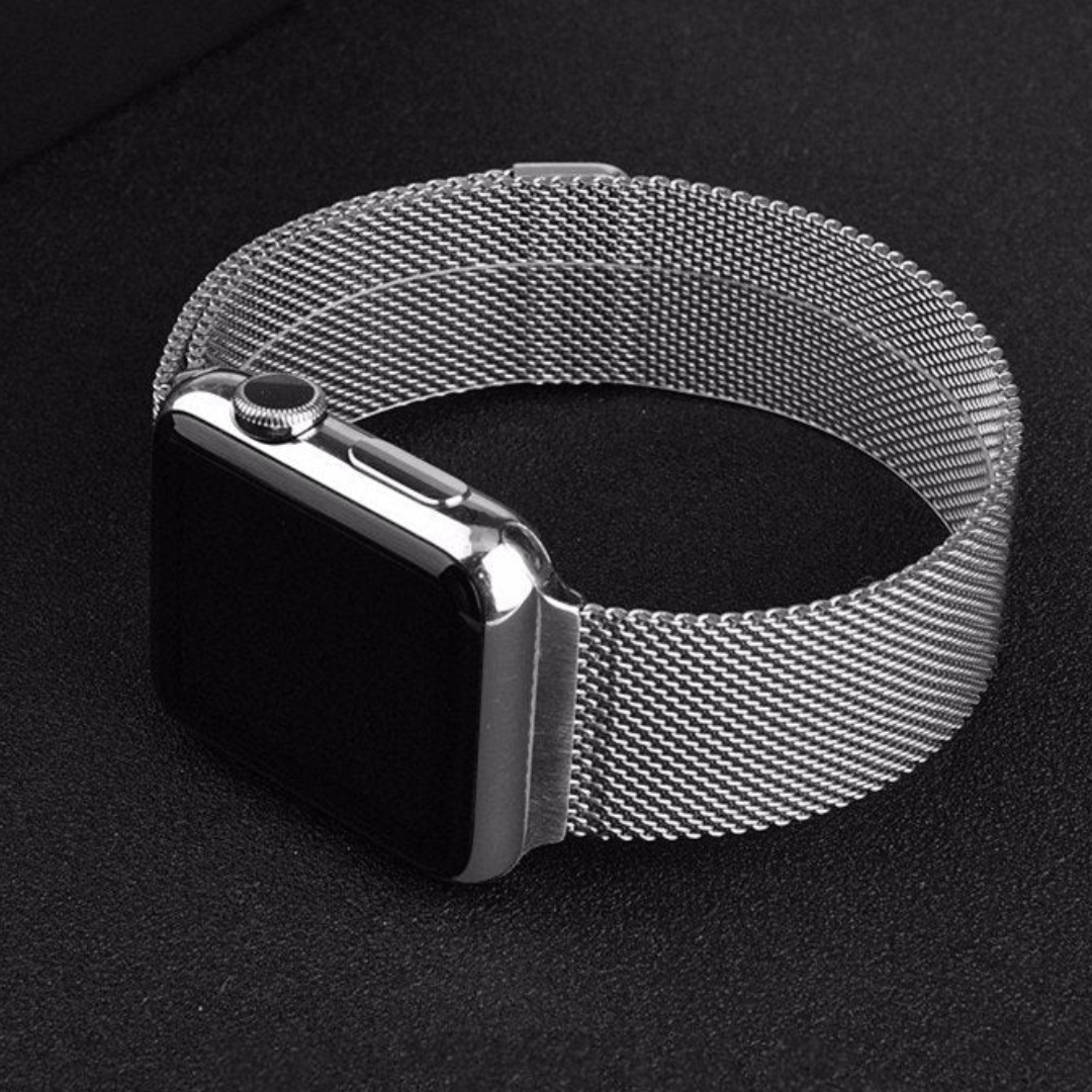 Silver Milanese Stainless Steel Loop Band – Apple Watch (All Models)