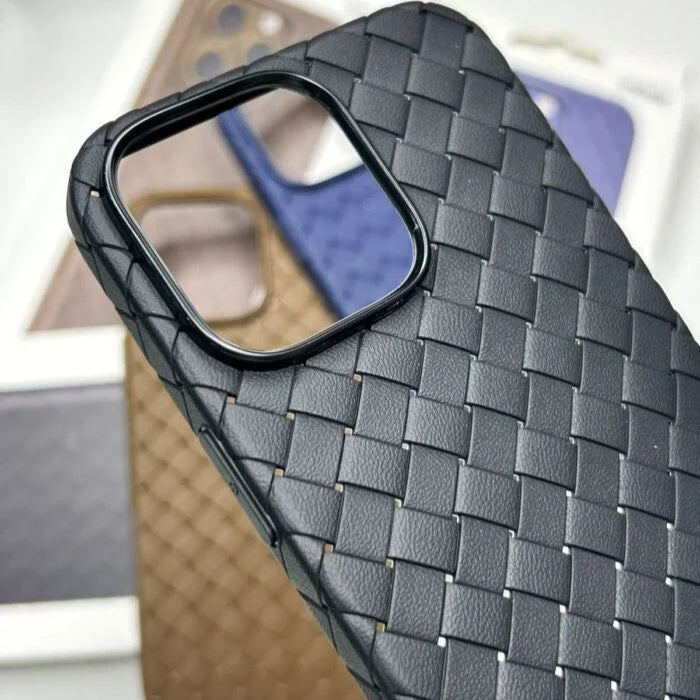Black Woven Texture Case for iPhone