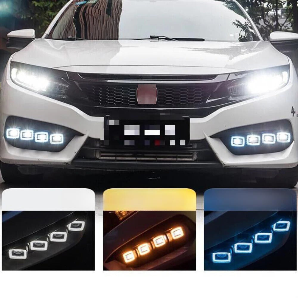 Honda Civic 2016–2021 Bugatti Style LED Fog Lamps