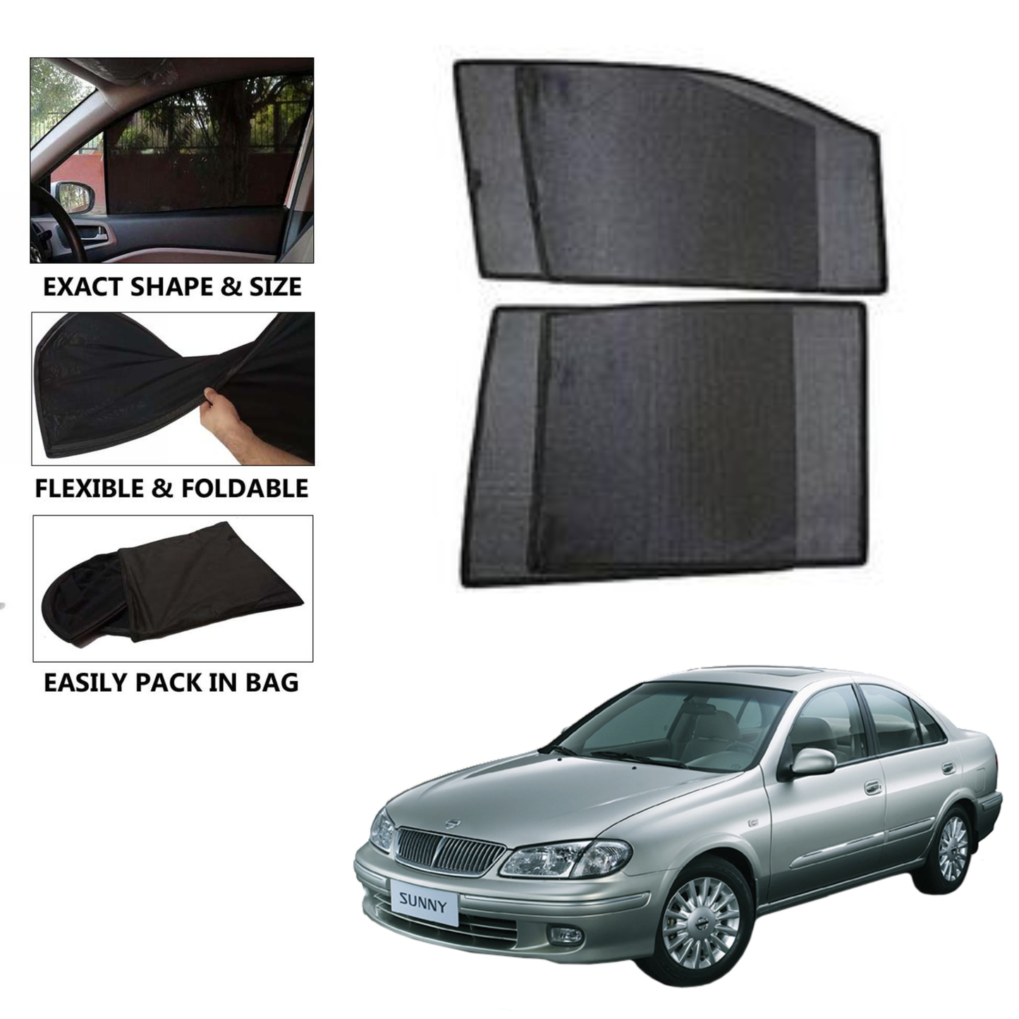 Nissan Sunny 2002-2006 Model Car Shades