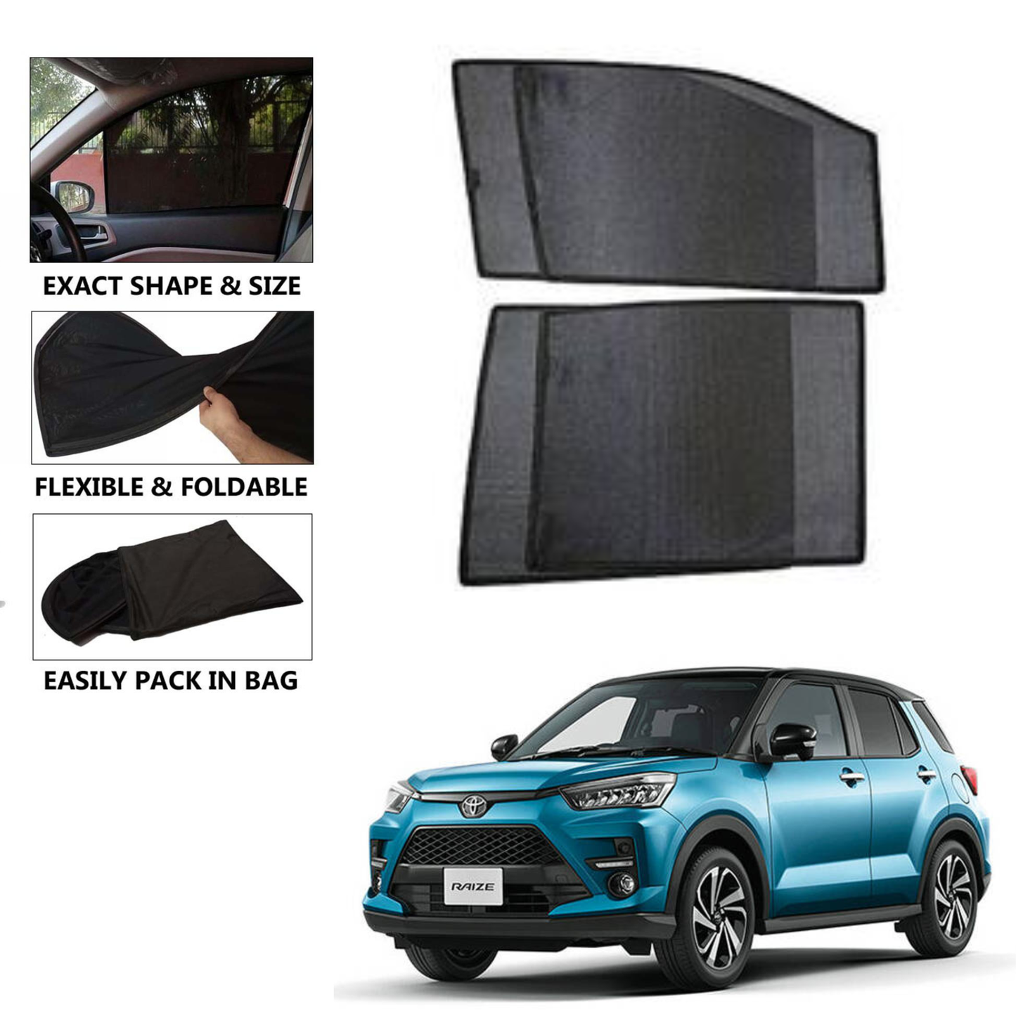 Toyota Raize Car Shades