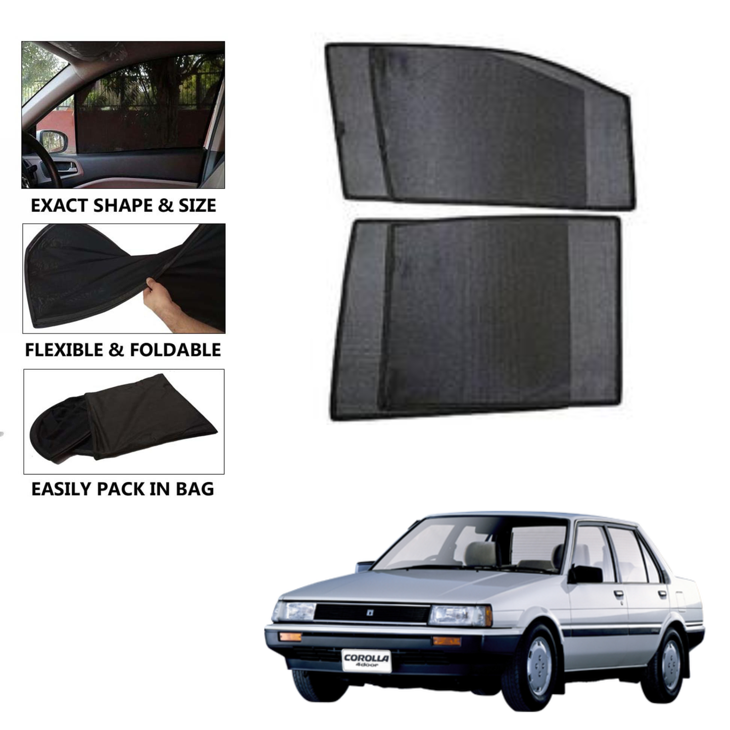 Toyota Corolla 1984 Model Car Shades