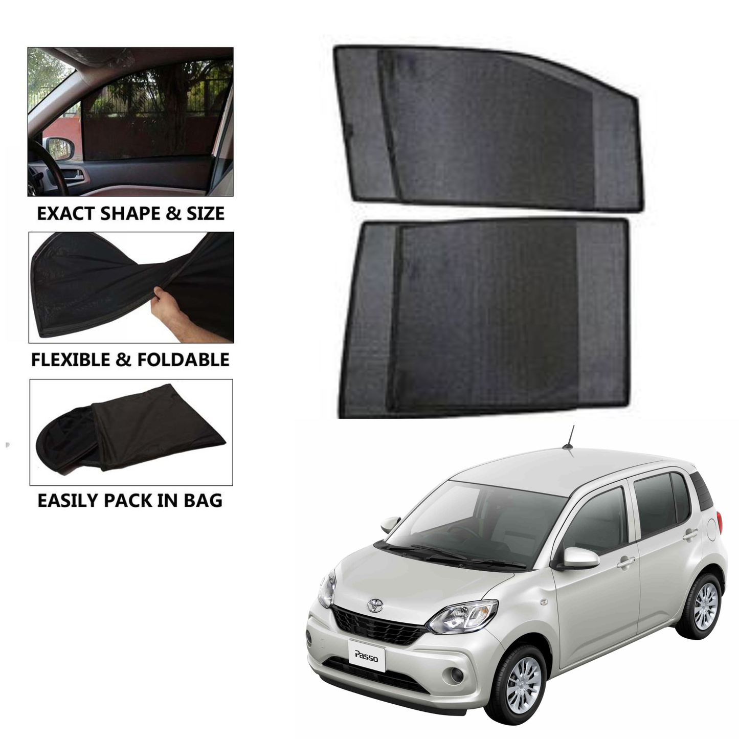 Toyota Passo (2017-2021) Model Car Shades