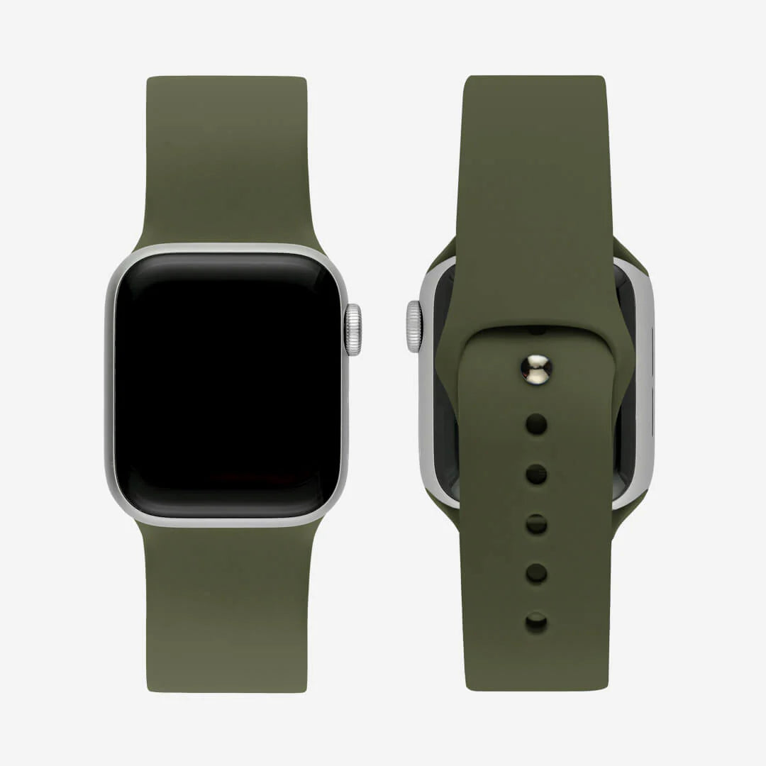 Olive Green Silicone Strap – Apple Watch (All Sizes)
