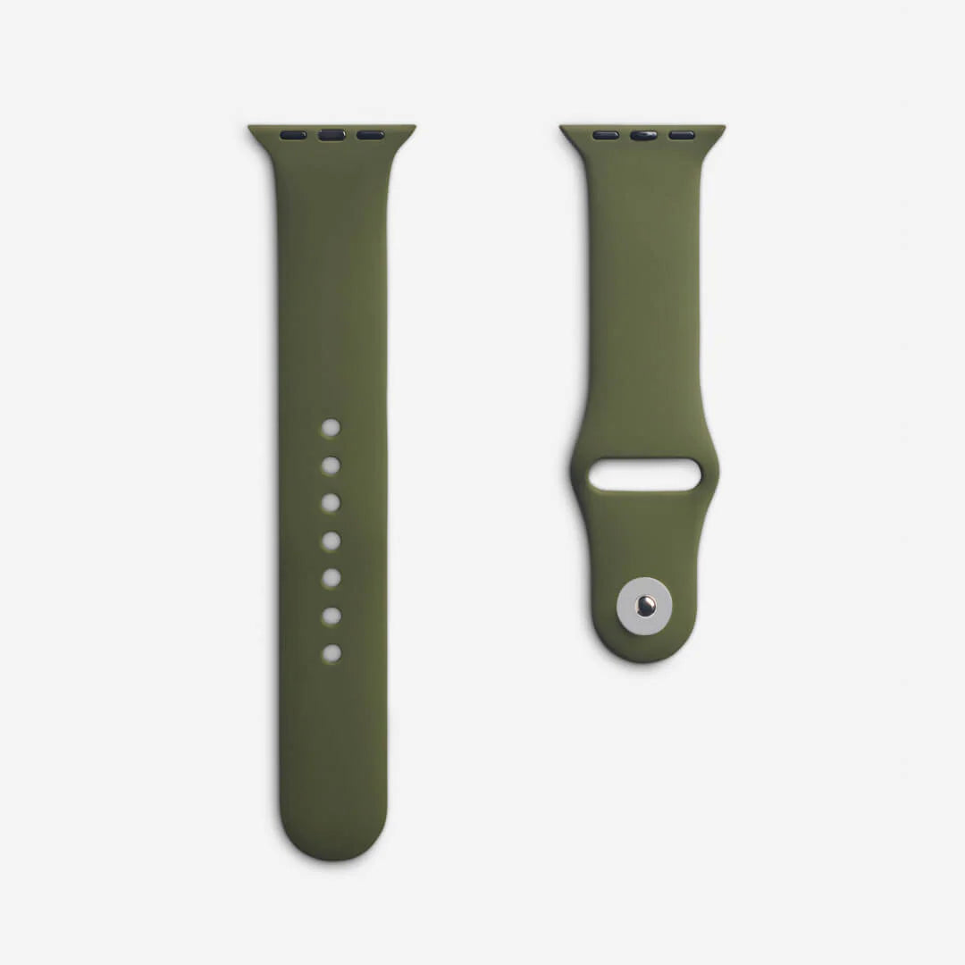 Olive Green Silicone Strap – Apple Watch (All Sizes)