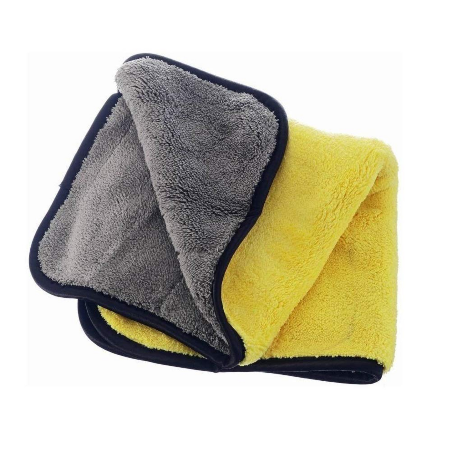 Yellow & Grey Double-Sided Microfibre Cloth 40x40cm – 600GSM