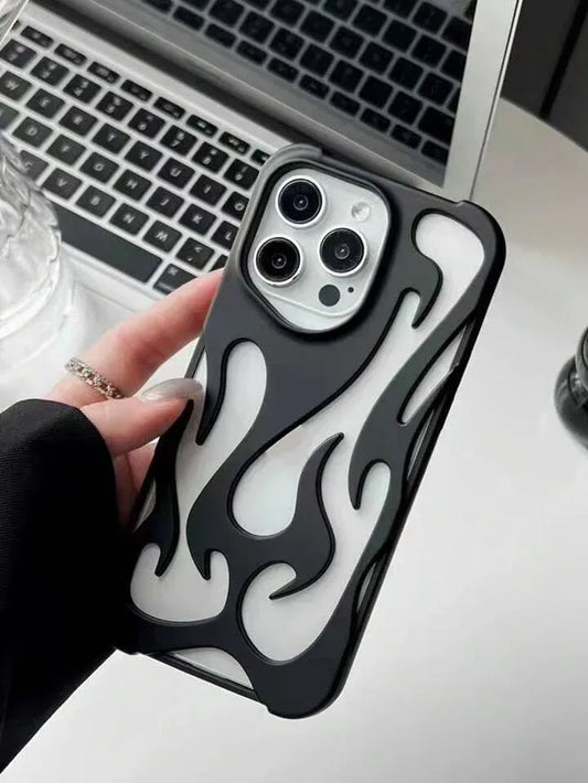 Luxury 3D Flame Case for iPhone – Unique Fire Design with Shock Protection