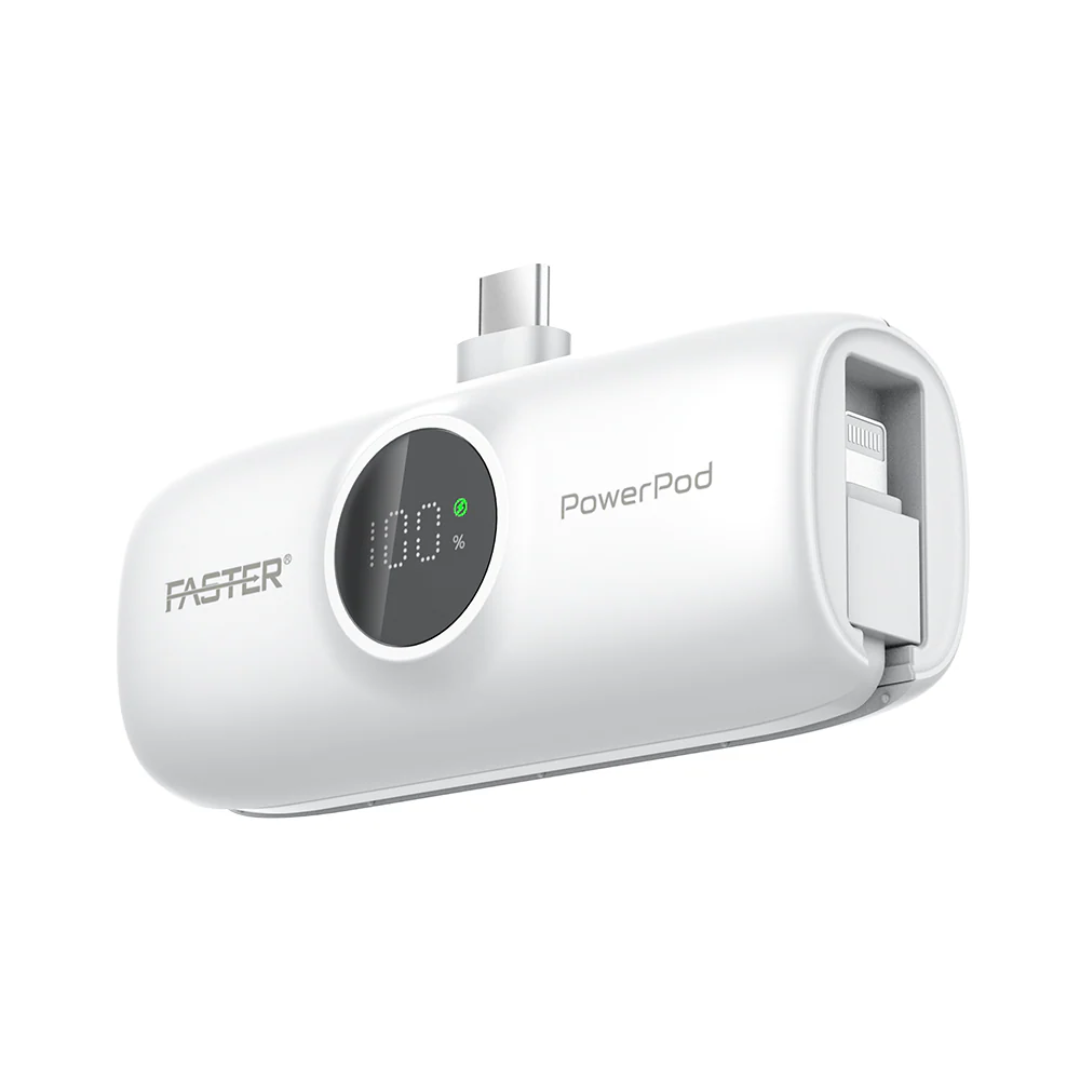 FASTER PF 20W Power Pod – Compact Fast Charging Adapter (USB-C)