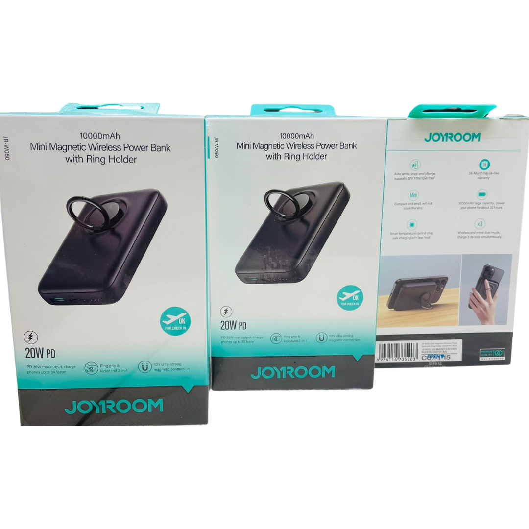 Joyroom Original 20W 10000mAh Ring Holder Magnetic MagSafe Wireless Power Bank – W050