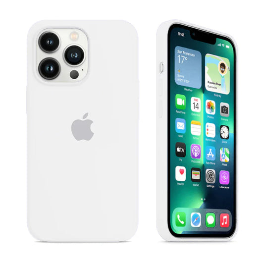 Premium White Silicone Case for iPhone