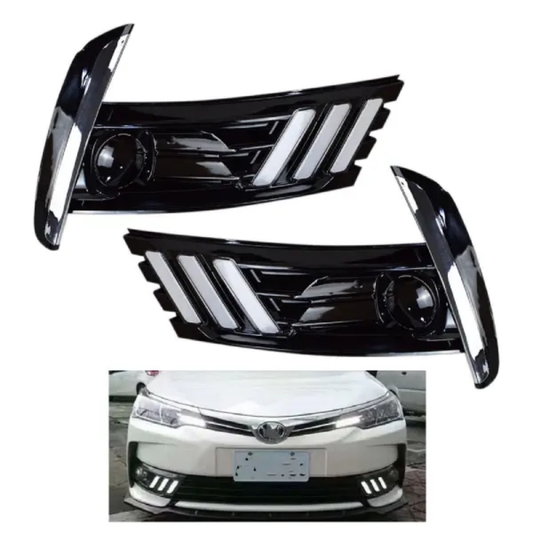 Toyota Corolla 2017–2019 Mustang Style LED Fog Lamp Covers