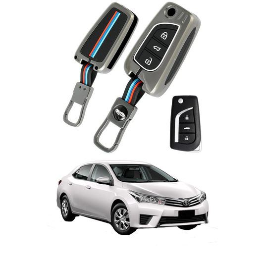 Toyota Corolla 2014–2018 Foldable Key Cover with Metal Shell