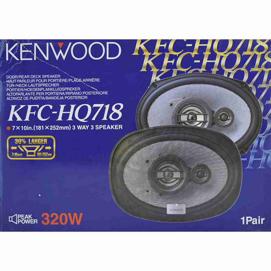 Kenwood KFC‑HQ718 3‑Way Car Speakers (7″ × 10″)