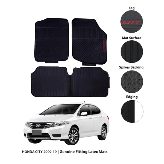 Honda City 2009–2020 Imported Rubber Floor Mats Black