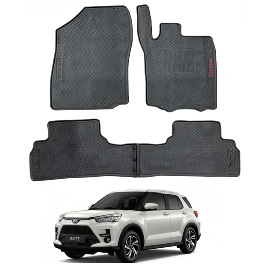 Toyota Raize Latex Imported Rubber Floor Mats Black