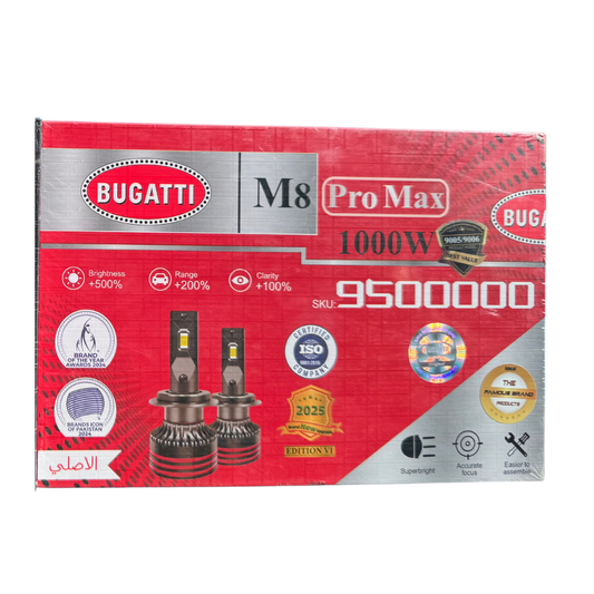 Bugatti M8 Pro Max 1000W LED Headlight Bulbs