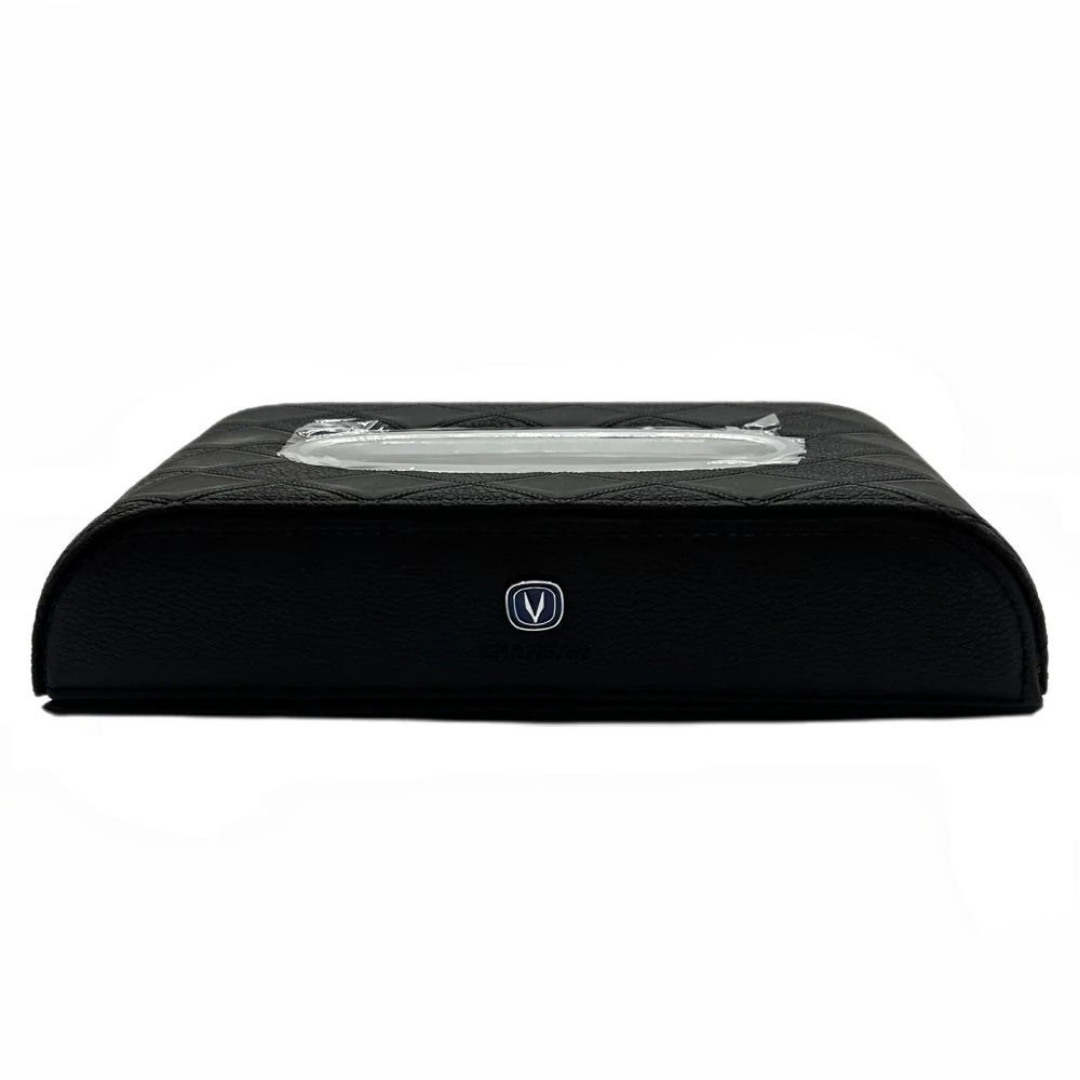 High Quality Car Leather Tissue Box with Logo – PU Leather