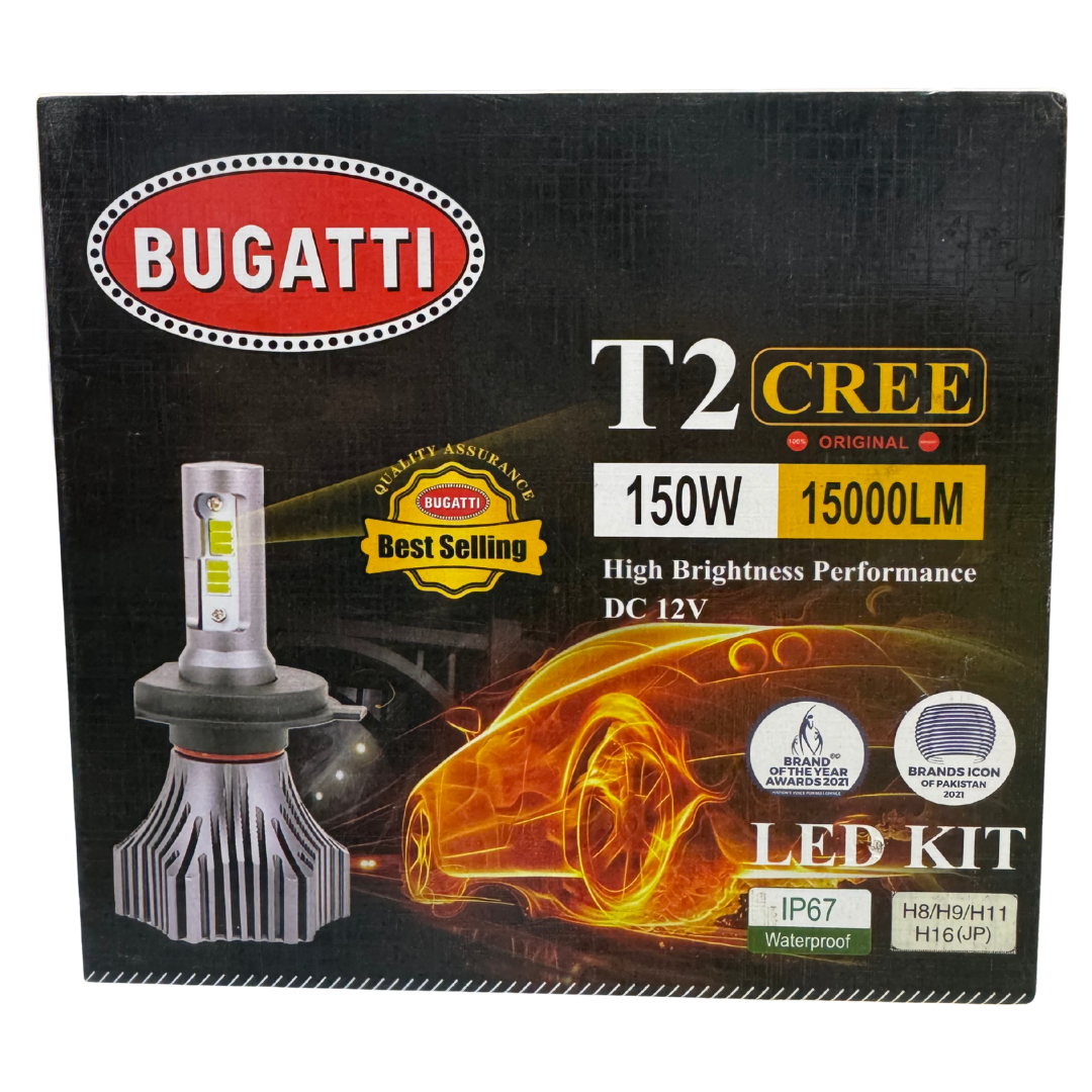 Bugatti T2 Cree Plus Car LED Headlight – 15000LM | 6000K | 150W