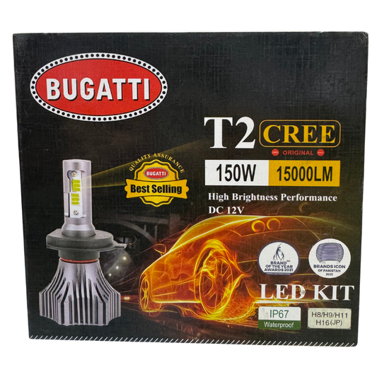 Bugatti T2 Cree Plus Car LED Headlight – 15000LM | 6000K | 150W
