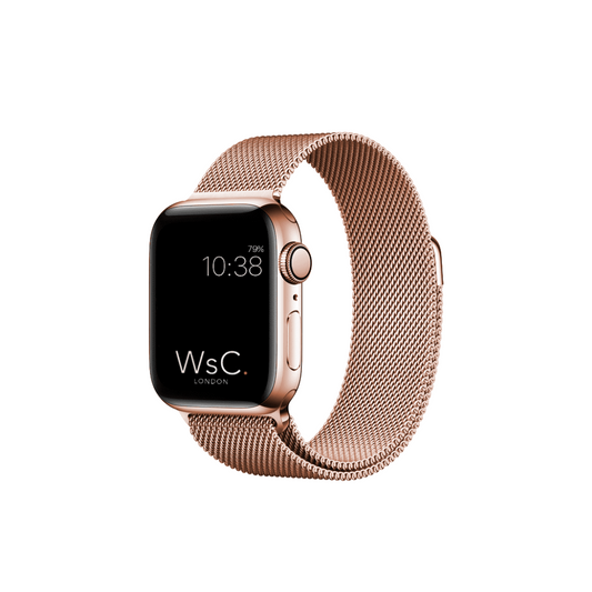 Rose Gold Milanese Stainless Steel Loop Band – Apple Watch (All Models)