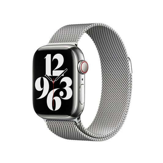 Silver Milanese Stainless Steel Loop Band – Apple Watch (All Models)