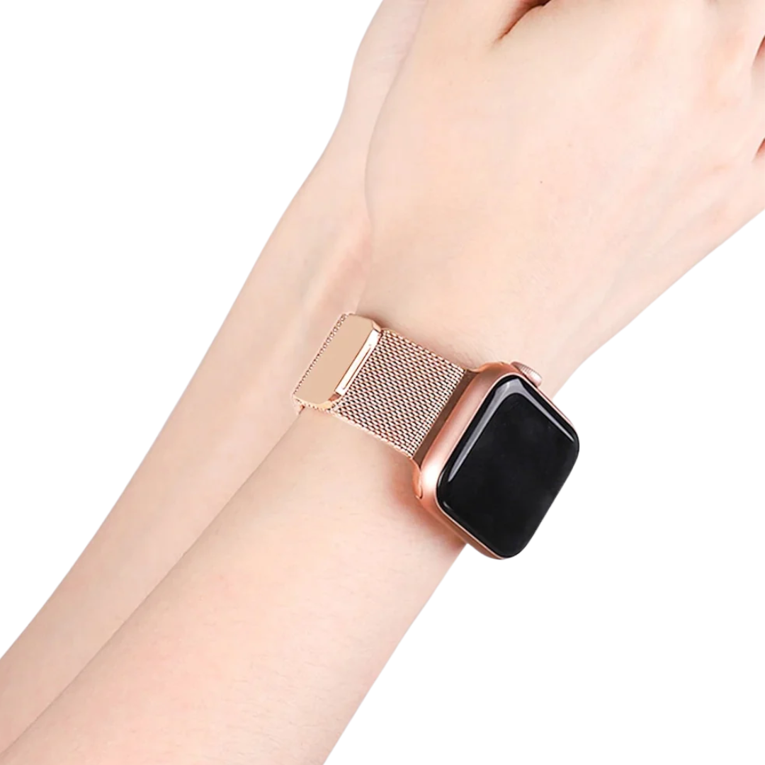 Rose Gold Milanese Stainless Steel Loop Band – Apple Watch (All Models)