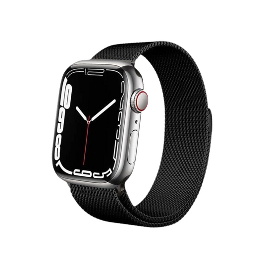 Black Milanese Stainless Steel Loop Band – Apple Watch (All Models)