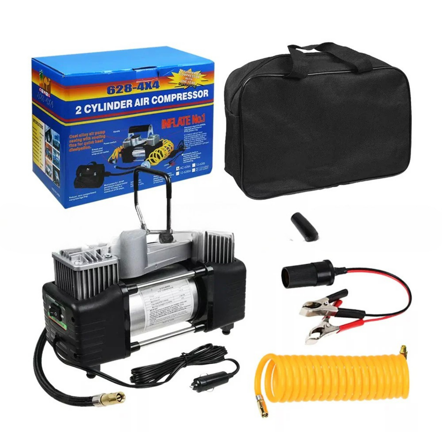 Camel Dual Cylinder Heavy Duty Tire Inflator – 150 PSI Air Compressor Pump