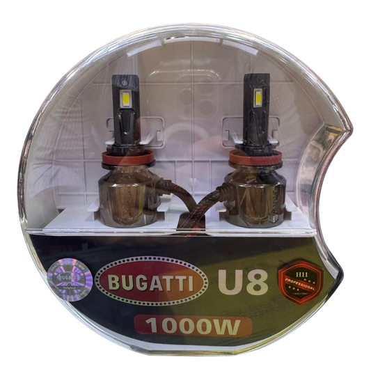 Bugatti U8 1000W LED Headlights – Ultra Bright Car Headlight Bulbs