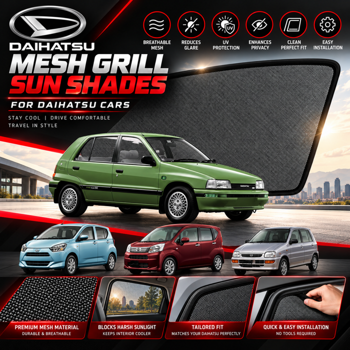 Mesh Grill Sun Shades for All DAIHATSU Car Models (Customized)