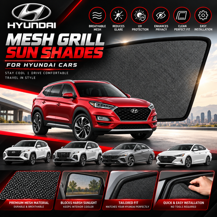 Mesh Grill Sun Shades for All HYUNDAI Car Models (Customized)