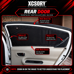 Railing Curtains for Toyota Aqua 2012 - 2021 Model
