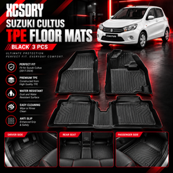 Suzuki Cultus TPE Floor Mats Black 3 Pcs 2017 - 2024