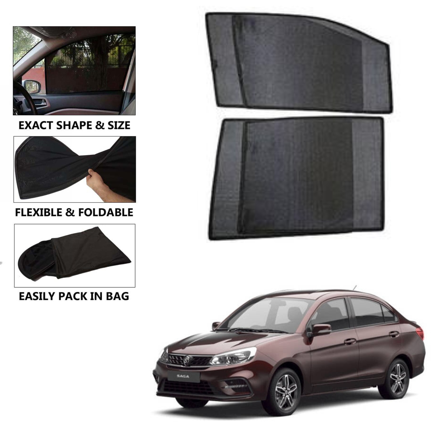 Proton Saga Car Shades