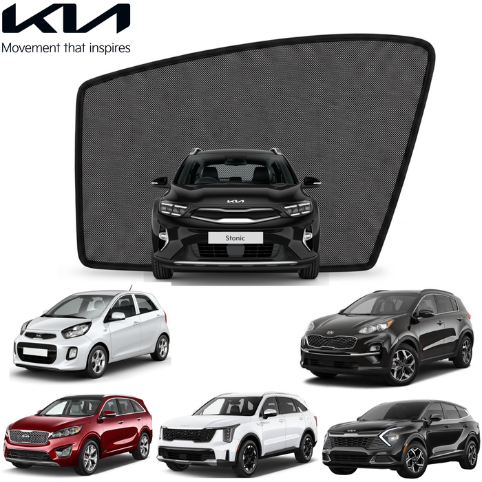 Mesh Double Layered Sun Shades for All KIA Car Models (Customized)