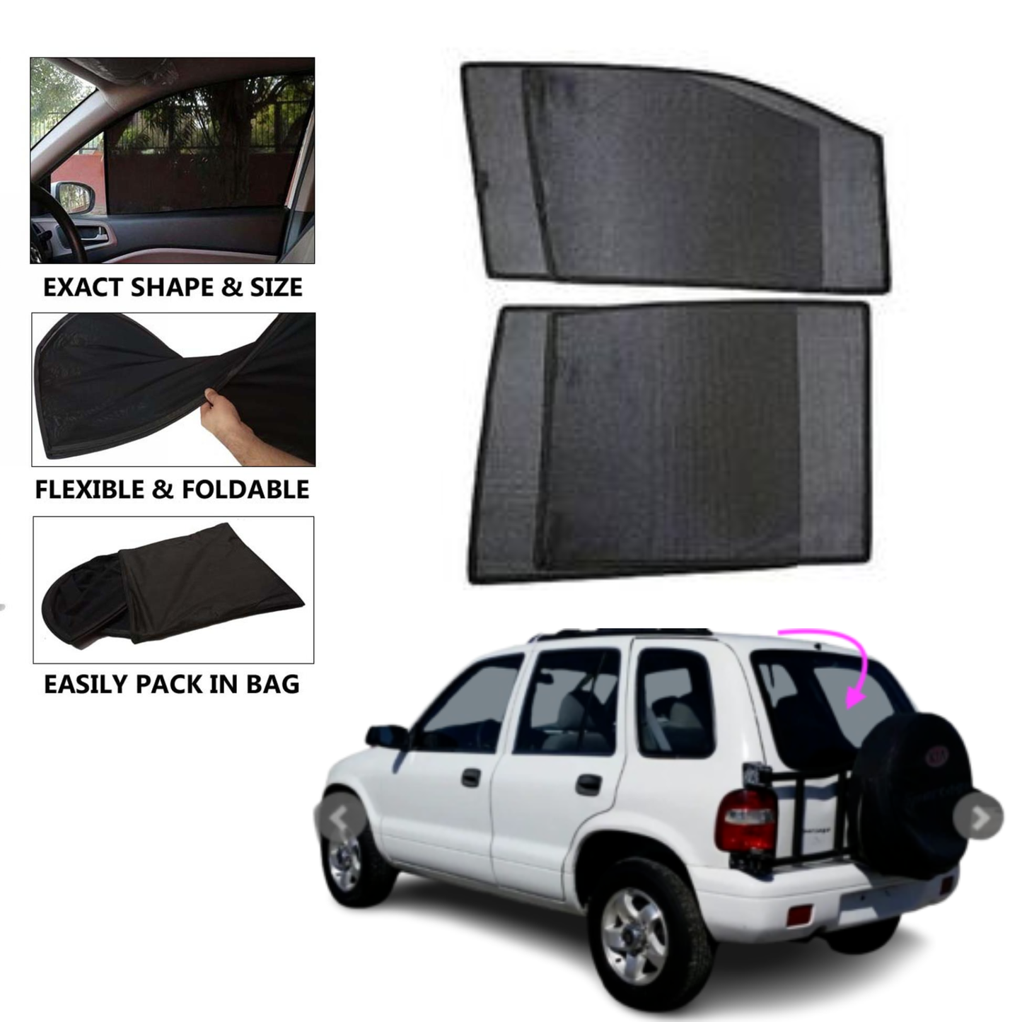 KIA Sportage (2002-2005) Model Car Shades