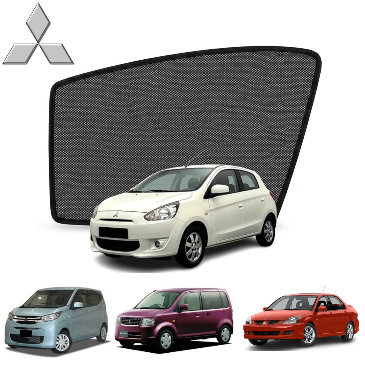 Mesh Special Sun Shades for All MITSUBISHI Car Models (Customized)
